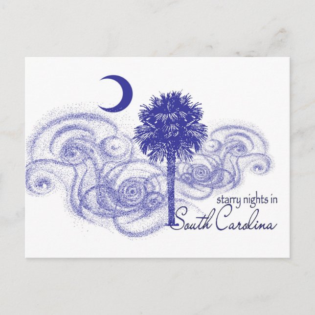 Starry Nights in South Carolina Postkarte (Vorderseite)