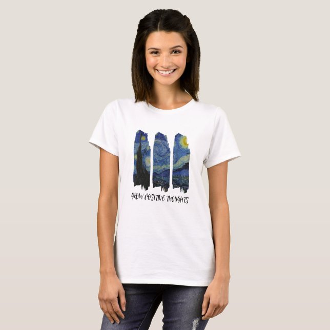 Starry Nights Reimagined - Custom Van Gogh Inspiri T-Shirt (Vorne ganz)