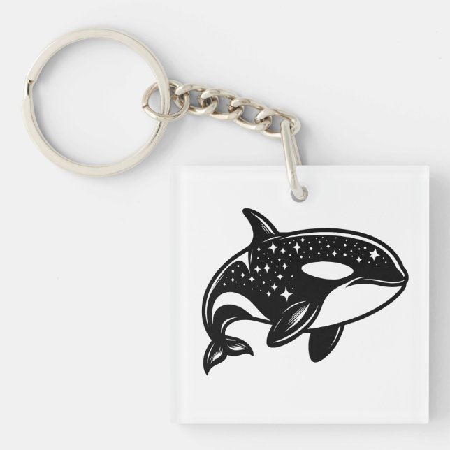 Starry Orca Schlüsselanhänger (Vorderseite)