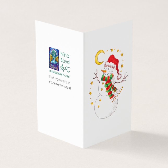 Starry Père Noël Snowman *pack de 25 cartes de fin (Outside)