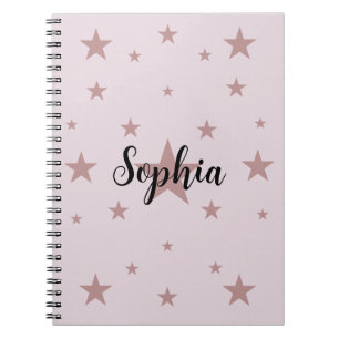 Starry Pink: Personalisiertes SpiralNotebook Notizblock