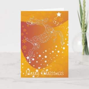 Starry Reindeer Card Feiertagskarte