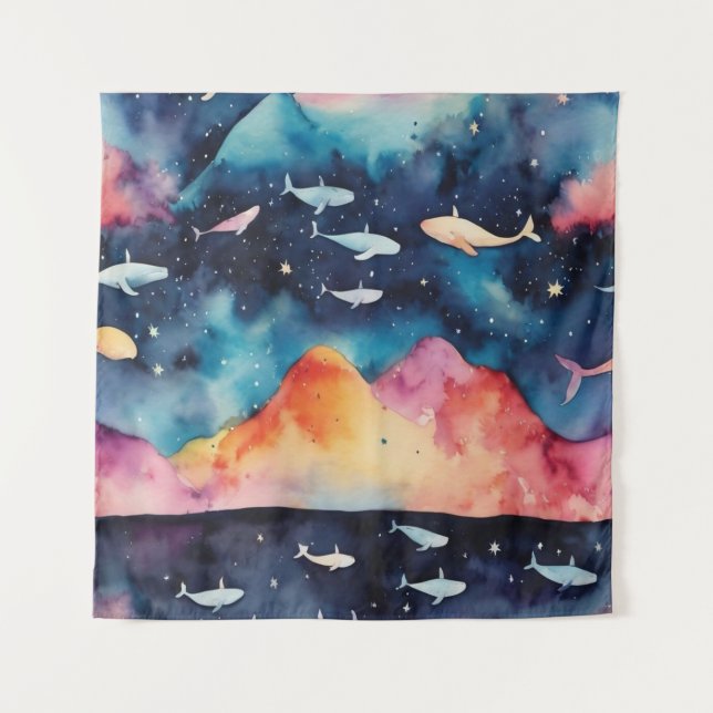 Starry Seascape Wandteppich (Vorderseite)