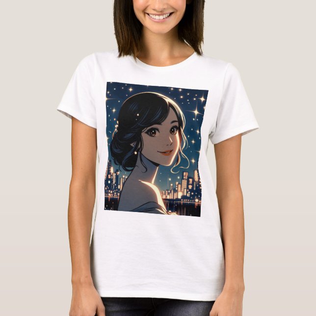 Starry Serenity Smile T-Shirt (Vorderseite)