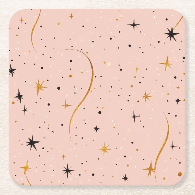 Starry Sip - Untersetzer mit Star Pattern (Vorderseite)