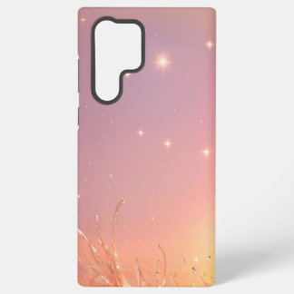 Starry Sky and Grassland Sunset Phone Case Samsung Galaxy Hülle