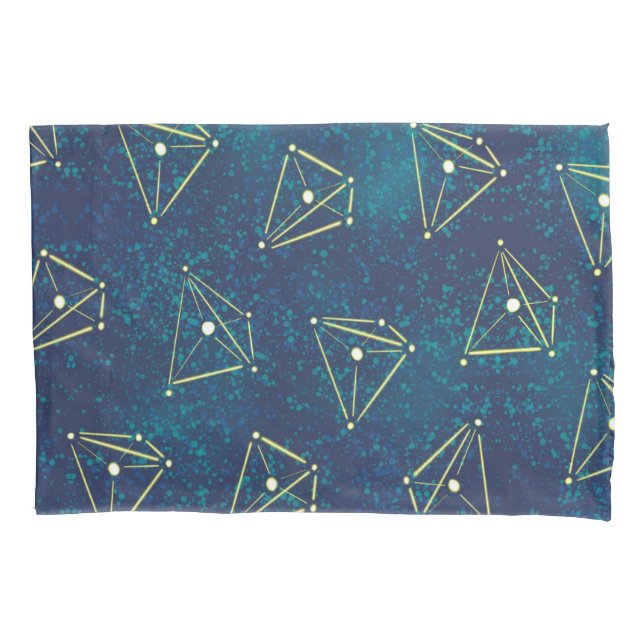 Starry Sky Chemistry Art - Molecule Constellations Kissenbezug (Vorderseite)