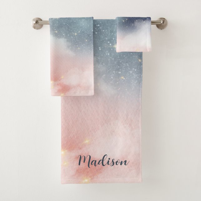 Starry Sky Hintergrund Badhandtuch Set (Insitu)