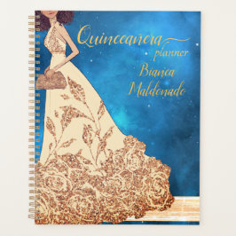 Starry Sky Midnight Blue Quinceañera Planner Planer