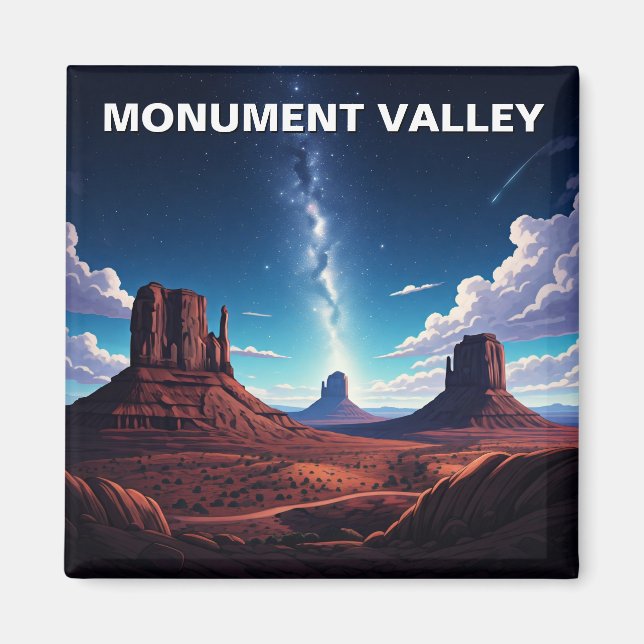 Starry Sky Monument Valley Reisen Sterne Magnet (Vorne)