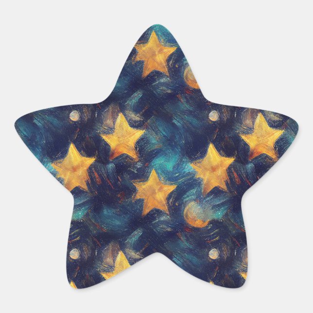 Starry Sky Stern-Aufkleber (Vorderseite)