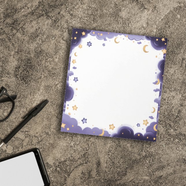 Starry Sky und Crescent Moon Notizblock (Von Creator hochgeladen)