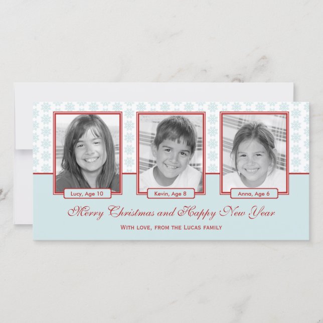 Starry Snowflakes Carte photo de vacances (Devant)