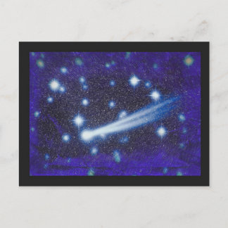Starry Space Sky & Asteroid Postkarte