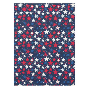 Starry Splendor: Rot, Weiß und Blau Tischdecke