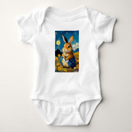 Starry Spring Bunny Baby Body Anzug Strampler