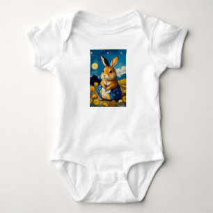 Starry Spring Bunny Baby Body Anzug Strampler