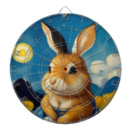 Starry Spring Bunny Dart Board Dartscheibe