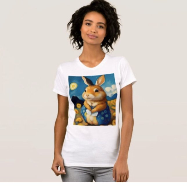 Starry Spring Bunny T - Shirt (Von Creator hochgeladen)