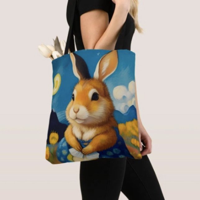 Starry Spring Bunny Tote Bag Tasche (Von Creator hochgeladen)