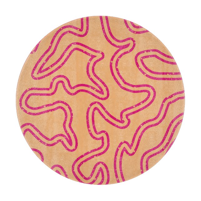 Starry Squiggly Lines Schneidebrett (Vorderseite)