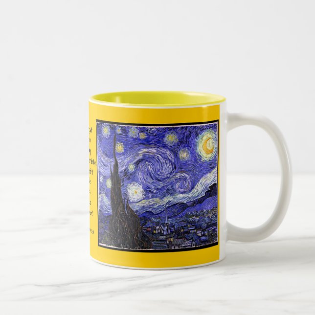 Starry, Starry Nachtgeschenk-Tasse Zweifarbige Tasse (Rechts)