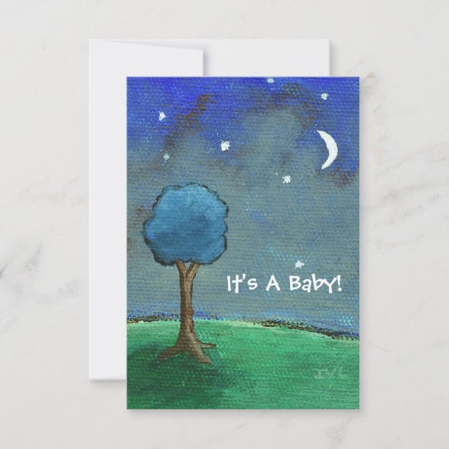 Starry Starry Night Es ist ein Baby! Von der origi Einladung (Vorderseite)