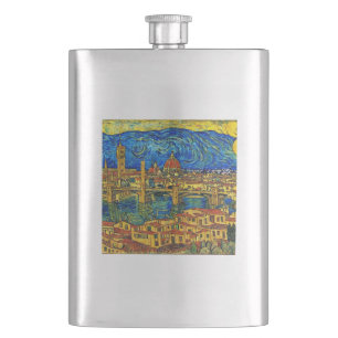 Starry Starry Night Florence Italien Flachmann