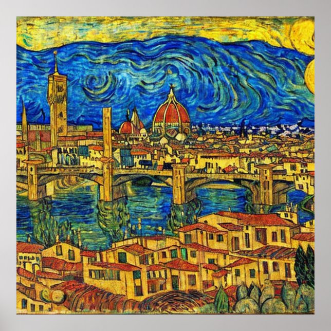 Starry Starry Night Florence Italien Poster (Vorne)