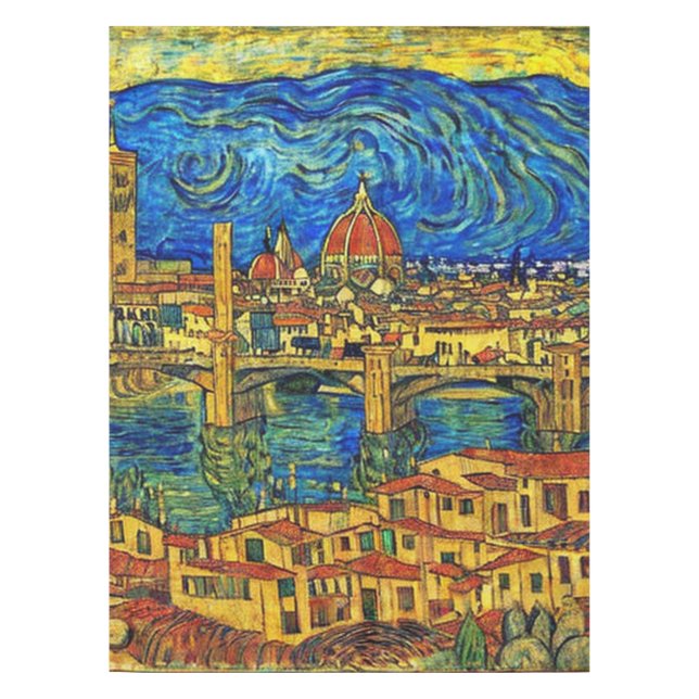 Starry Starry Night Florence Italien Tischdecke (Vorderseite)