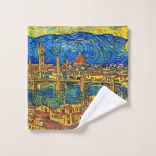 Starry Starry Night Florence Italien Waschlappen