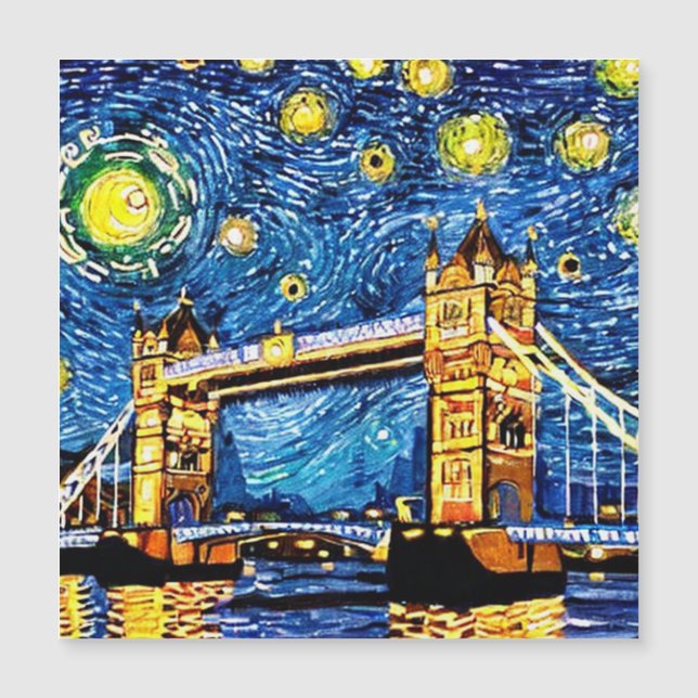 Starry Starry Night London England Magnetkarte (Vorderseite)