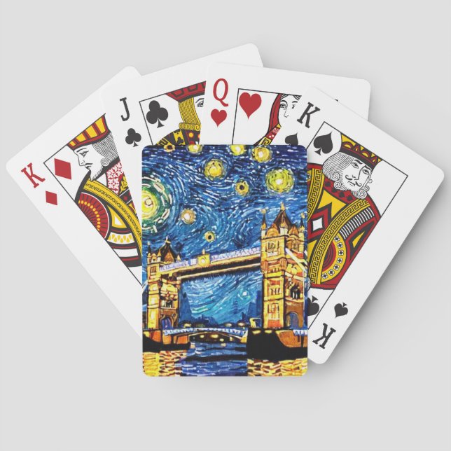 Starry Starry Night London England Spielkarten (Rückseite)
