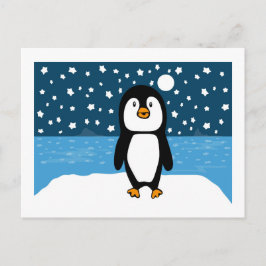 Starry Starry Penguin Holiday Postcard Feiertagspostkarte
