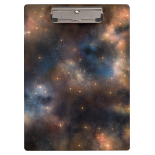 Starry Stars Weltraum Galaxie Blaues Schwarzes Mus Klemmbrett