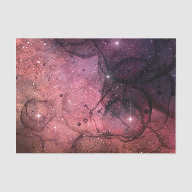 Starry Stars Weltraum Galaxy Muster Außenraum Seidenpapier (Vorderseite)