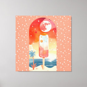 Starry Summer Tropical Night Leinwanddruck