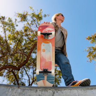 Starry Summer Tropical Night Skateboard