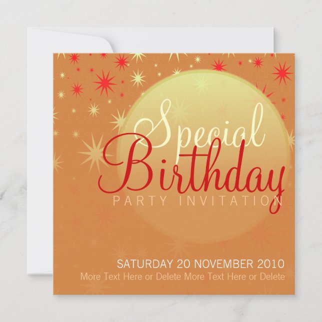 Starry Sunset Party Anniversaire Invitation (Devant)