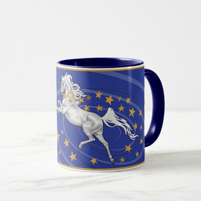 Starry Vacances Cheval Mug (Devant droit)