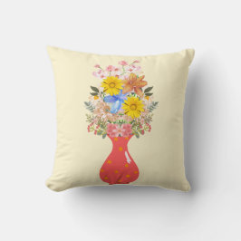 Starry Vase Blooms Kissen