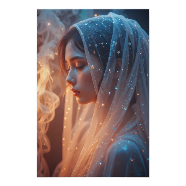 Starry Veil Portrait Poster (Vorderseite)