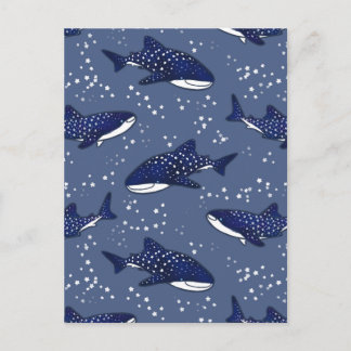 Starry Whale Shark (Dark) Postkarte