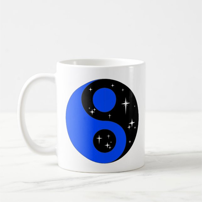 " Starry Ying Yang Symbol " Kaffeetasse (Links)