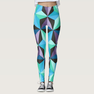 Stars Abstraktes geometrisches Patchwork Leggings
