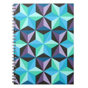 Stars Abstraktes geometrisches Patchwork Notizblock