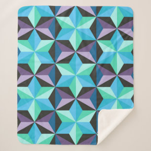 Stars Abstraktes geometrisches Patchwork Sherpadecke