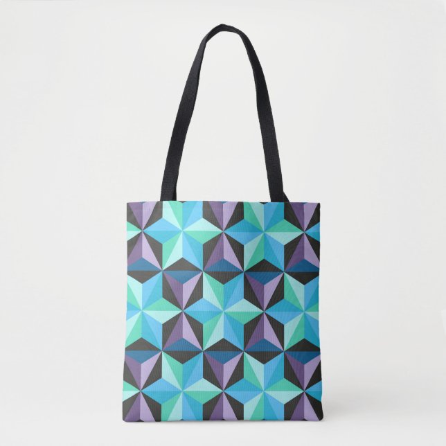 Stars Abstraktes geometrisches Patchwork Tasche (Vorderseite)