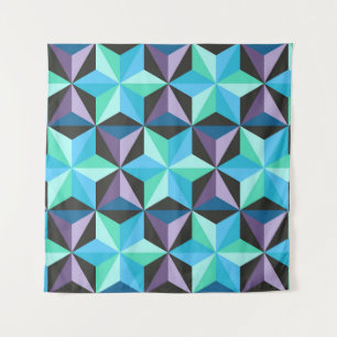 Stars Abstraktes geometrisches Patchwork Wandteppich