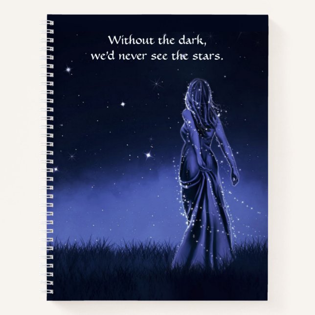 Stars am Abend Inspiration und Spiritualität Notizbuch (Vorderseite)